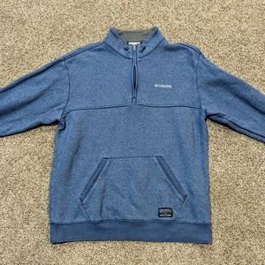 Columbia Hart 1/4 Zip Men's Size Large Long Sleeve Blue Pullover Jacket
